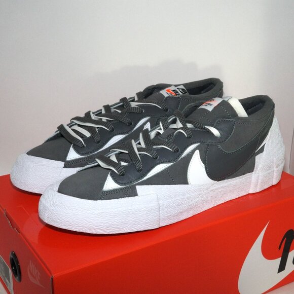 Nike x Sacai Blazer Low Iron Grey DD1877-002 Mens US 11 Brand New - Picture 1 of 11